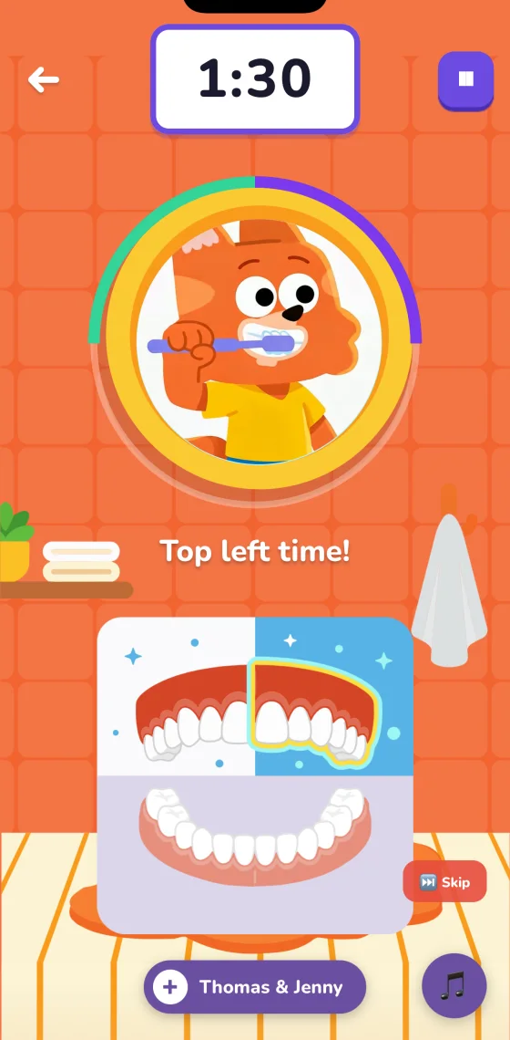 Brush for two minutes
